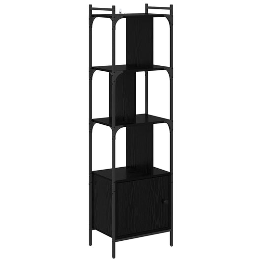 vidaXL Bookcase 6-Tier 44.5 x 30 x 154.5 cm Engineered Wood Black Oak