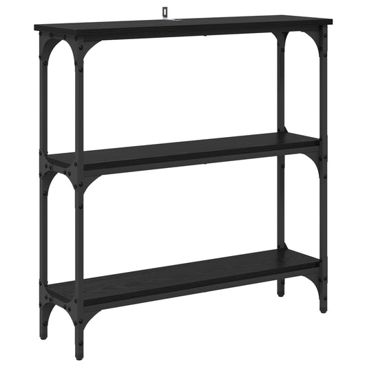 vidaXL Console Table Black Oak 75 x 22.5 x 75 cm Engineered Wood