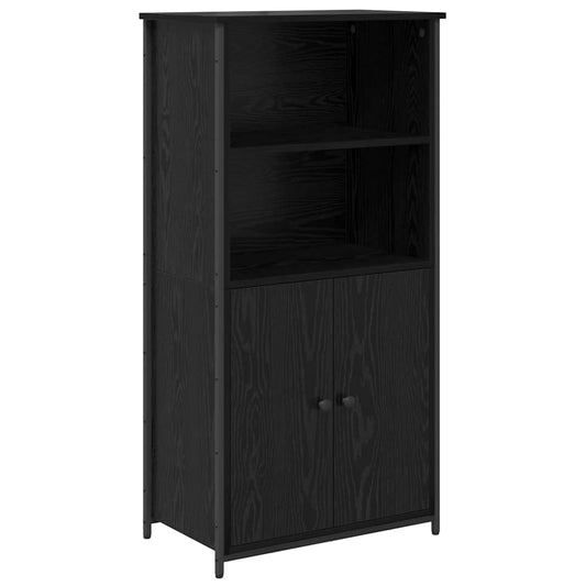 vidaXL Highboard Black Oak 62 x 36 x 121.5 cm Engineered Wood