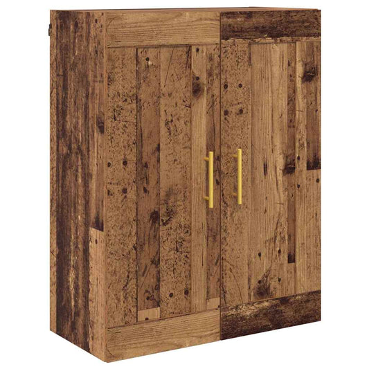vidaXL Wall Mounted Cabinet Old Wood 69.5 x 34 x 90 cm Engineered Wood