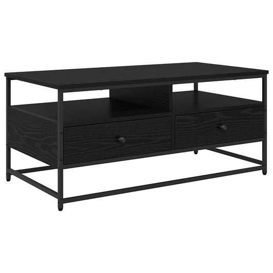 vidaXL Coffee Table Black Oak 100 x 51 x 45 cm Engineered Wood