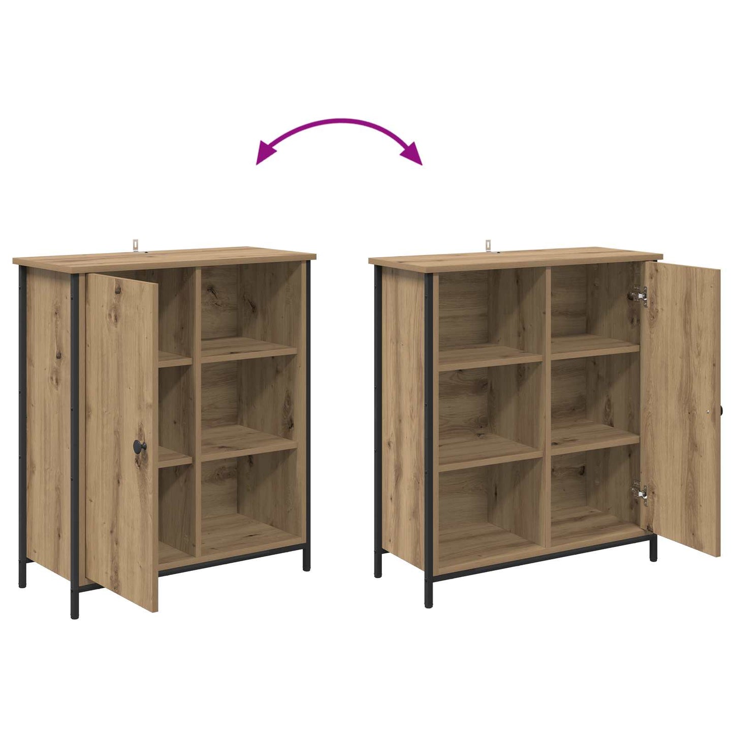 vidaXL Sideboard Artisan Oak 70 x 30 x 80 cm Engineered Wood