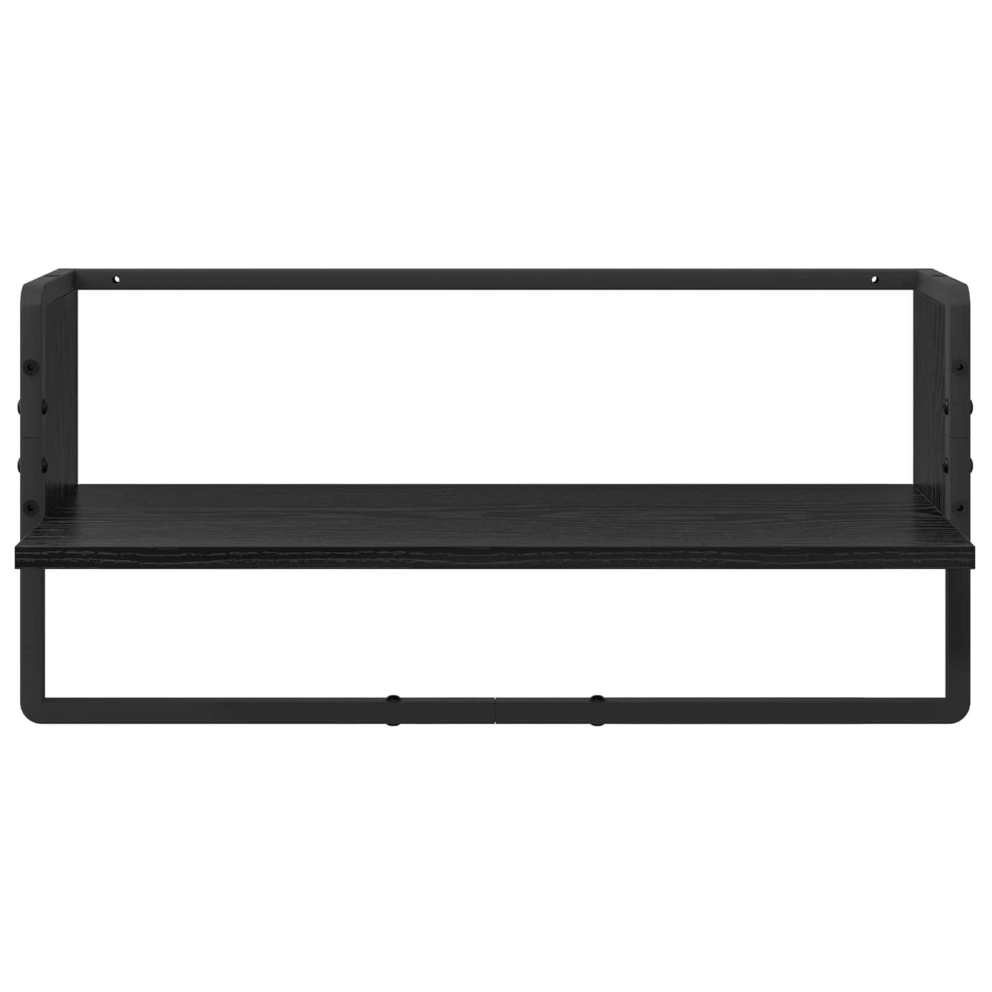vidaXL Wall Shelf Set 6 pcs Black Oak 100 x 25 x 30 cm Engineered Wood
