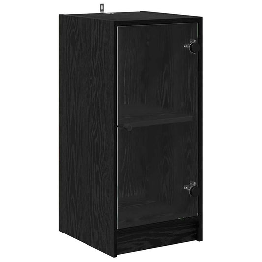 vidaXL Sideboard Black oak 35 x 37 x 76 cm Engineered wood