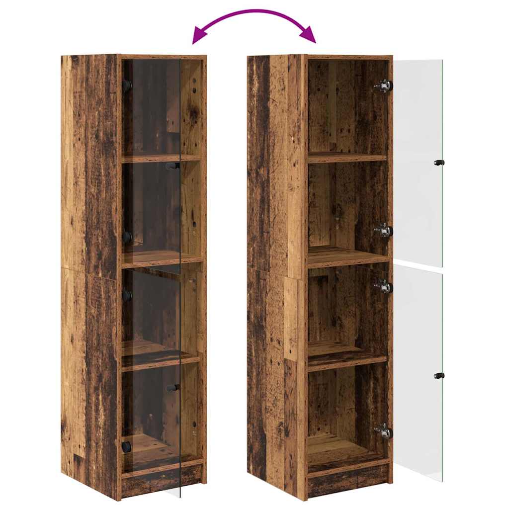 vidaXL Highboard Old Wood 35 x 37 x 142 cm Engineered Wood