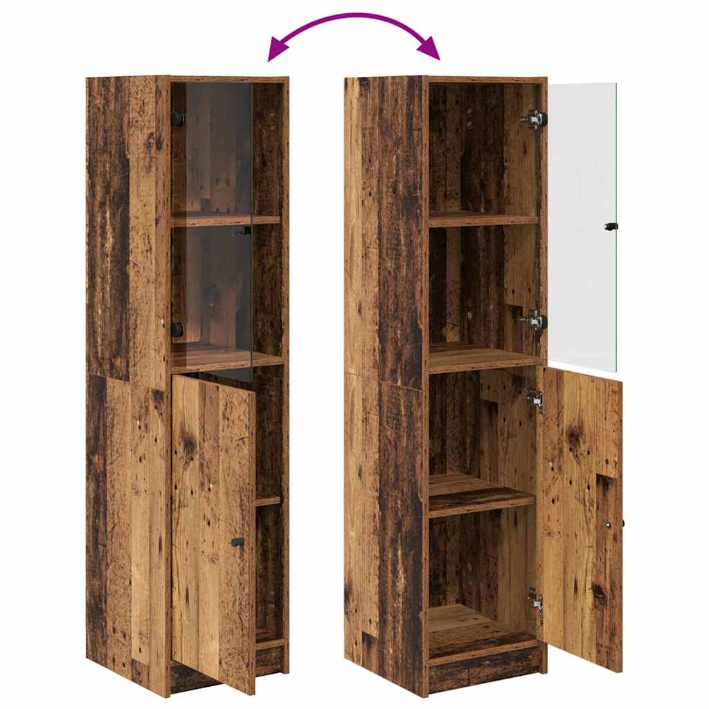 vidaXL Highboard Old Wood 35 x 37 x 142 cm Engineered Wood