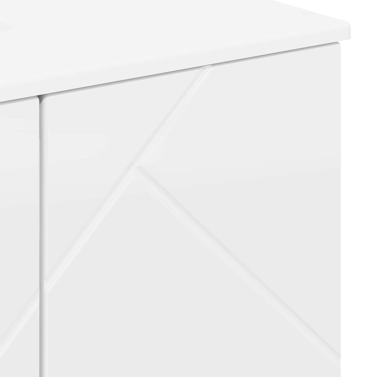 vidaXL Bathroom Cabinet with Storage High Gloss White 61 x 35 x 64 cm