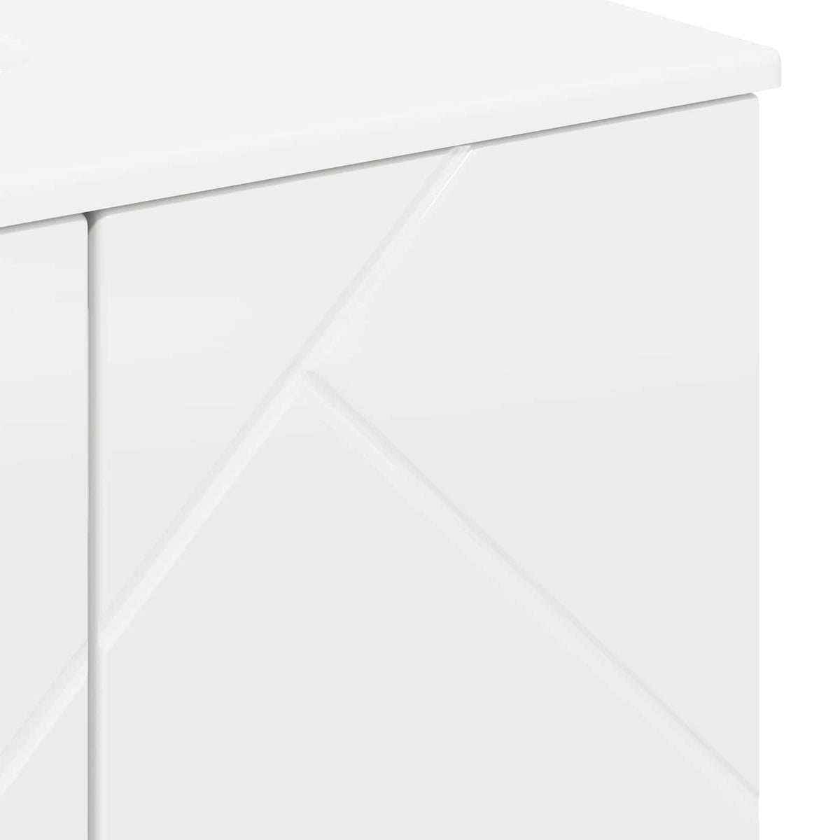 vidaXL Bathroom Cabinet High Gloss White 61 x 35 x 64 cm