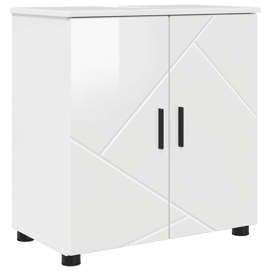 vidaXL Bathroom Cabinet High Gloss White 61 x 35 x 64 cm