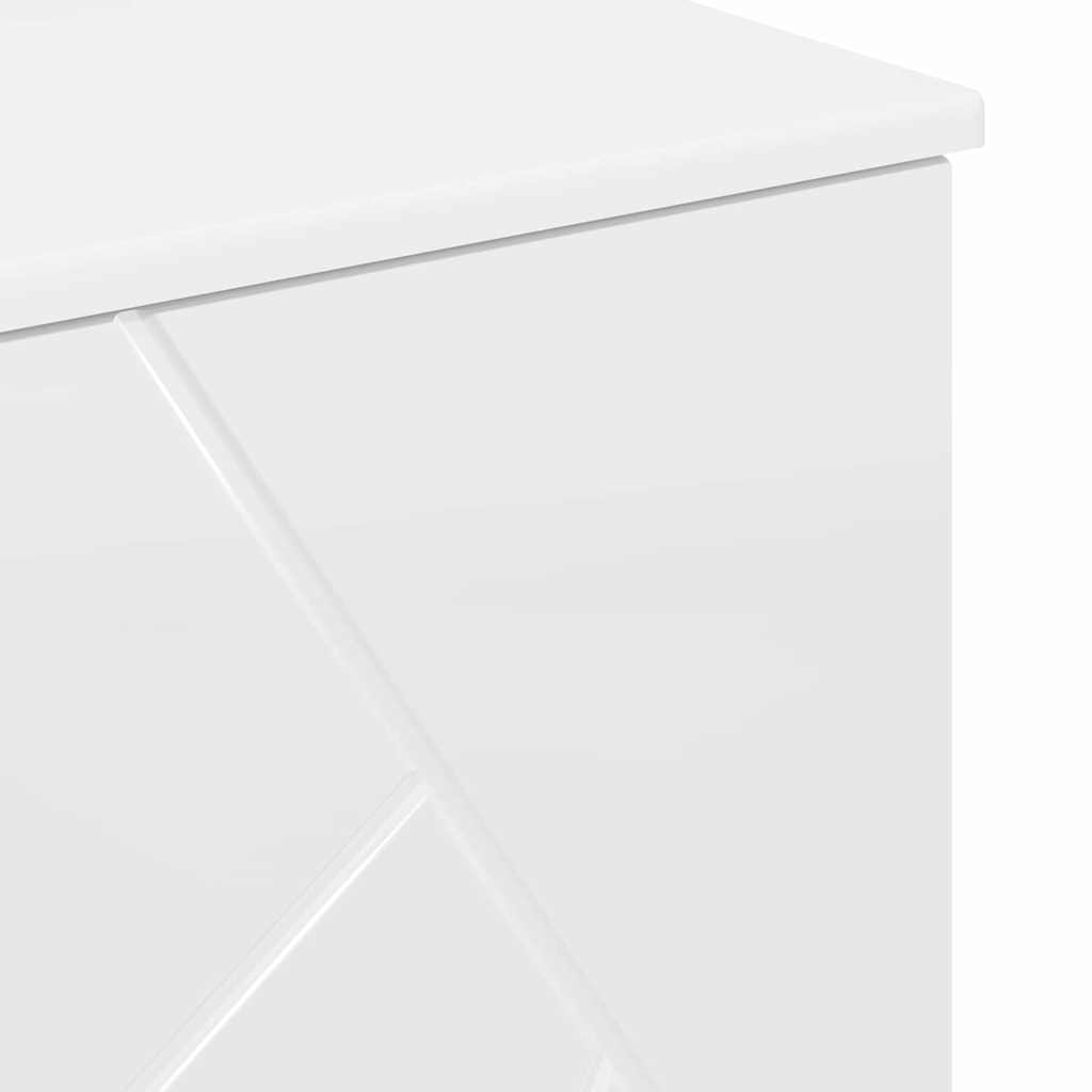 vidaXL Bathroom Cabinet with Drawer High Gloss White 76.5 x 35 x 64 cm