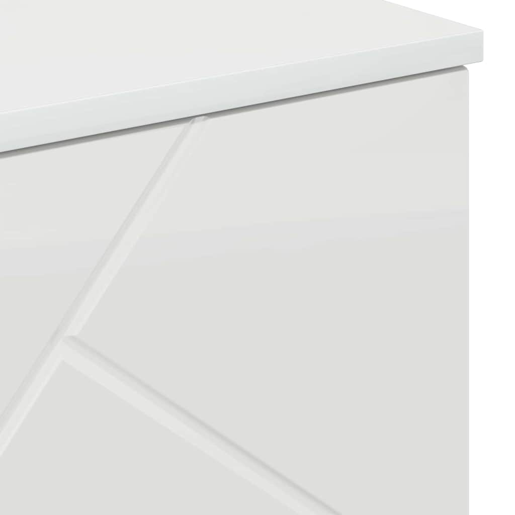 vidaXL Bathroom Cabinet with Storage High Gloss White 60 x 35 x 80 cm
