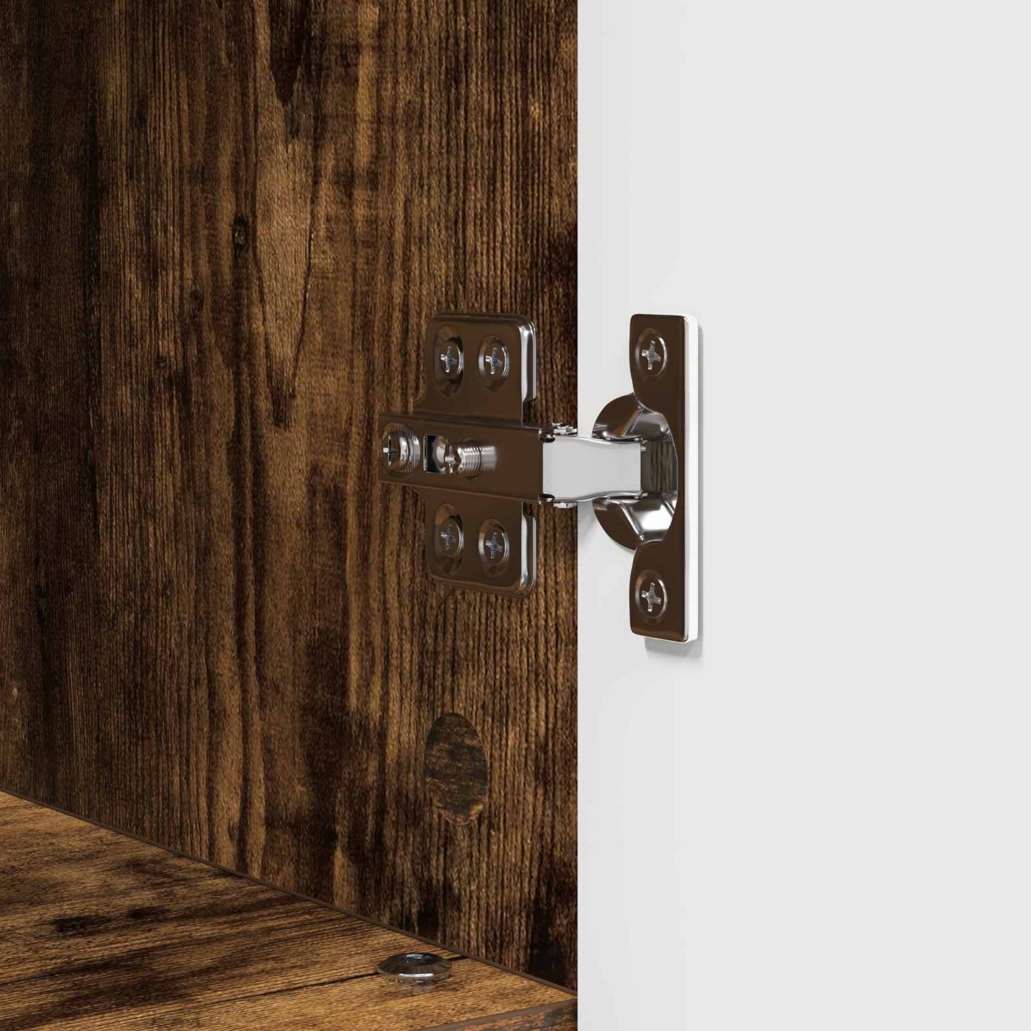 vidaXL Bathroom Cabinet with Storage Smoked Oak 30 x 35 x 95 cm