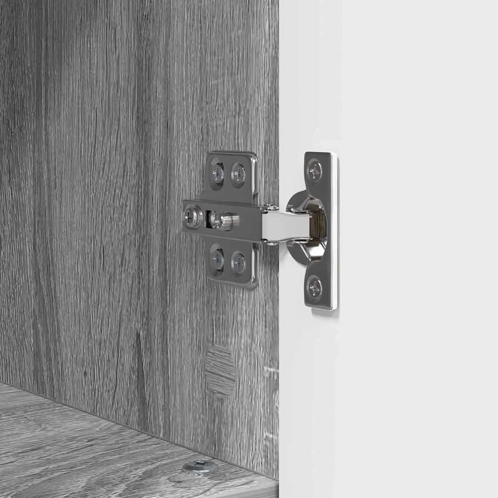 vidaXL Bathroom Cabinet with Storage Grey Sonoma 30 x 35 x 95 cm