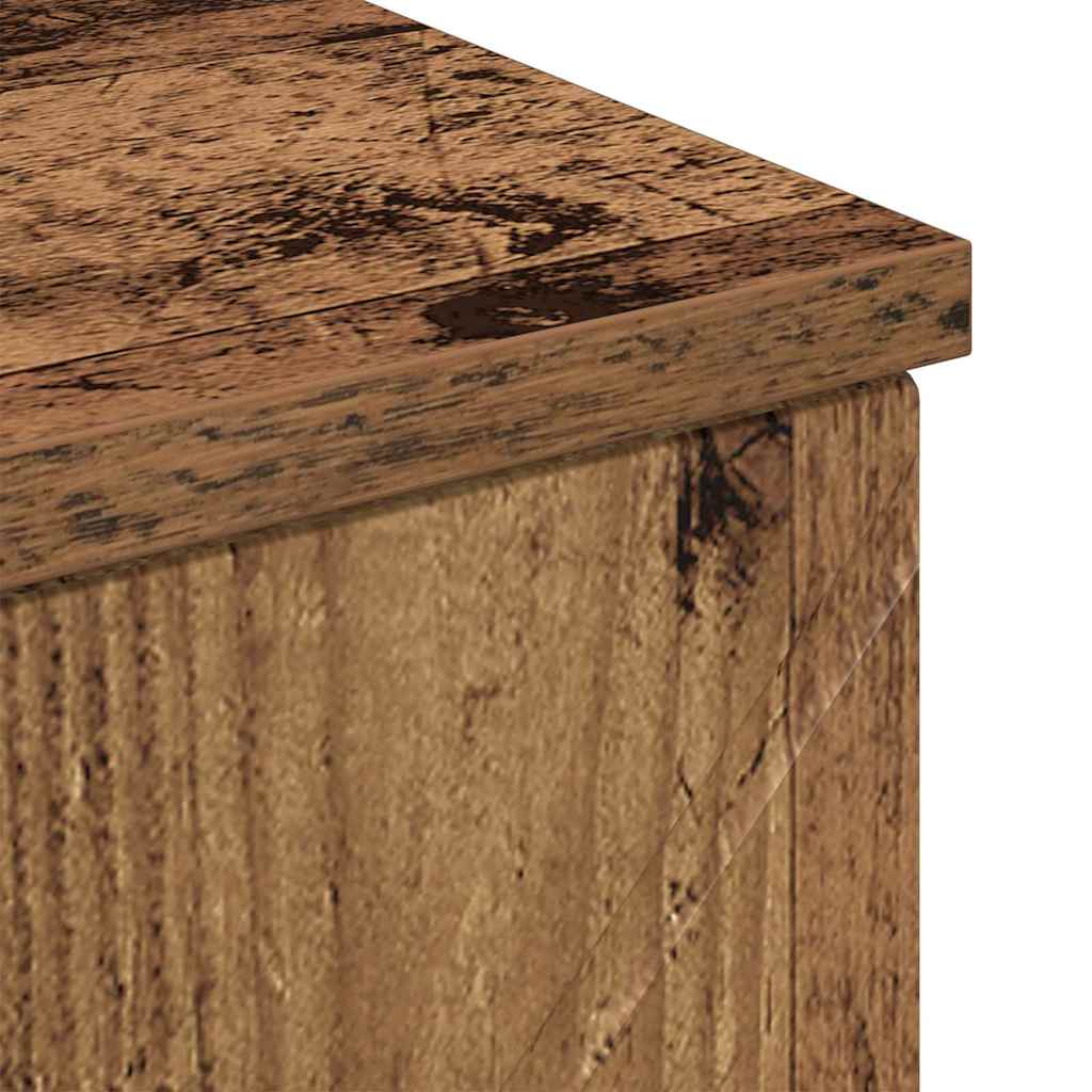 vidaXL Bathroom Cabinet with Drawer with Door Old Wood 30 x 35 x 80 cm