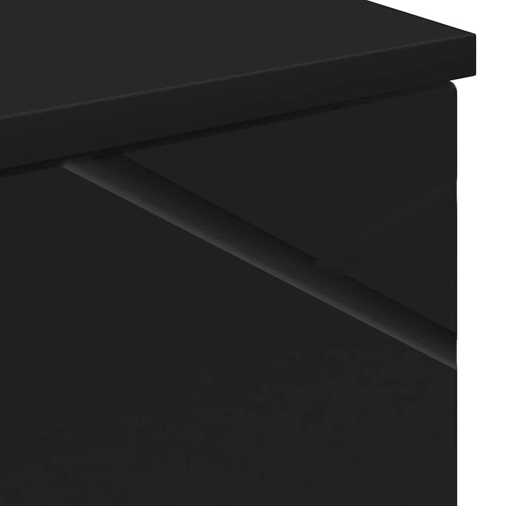 vidaXL Bathroom Cabinet Black 30 x 35 x 192 cm Engineered wood & Metal