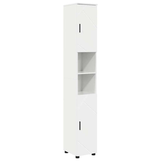 vidaXL Bathroom Cabinet with Storage High Gloss White 30 x 35 x 192 cm
