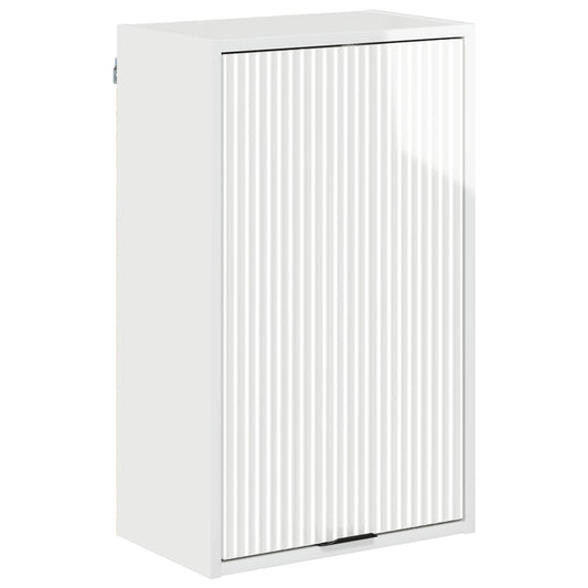 vidaXL Bathroom Cabinet High Gloss White 39 x 23.5 x 65 cm