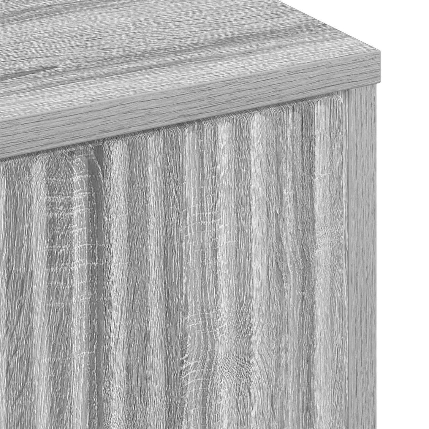 vidaXL Bathroom Cabinet Wall-mounted Grey Sonoma 39 x 23.5 x 65 cm