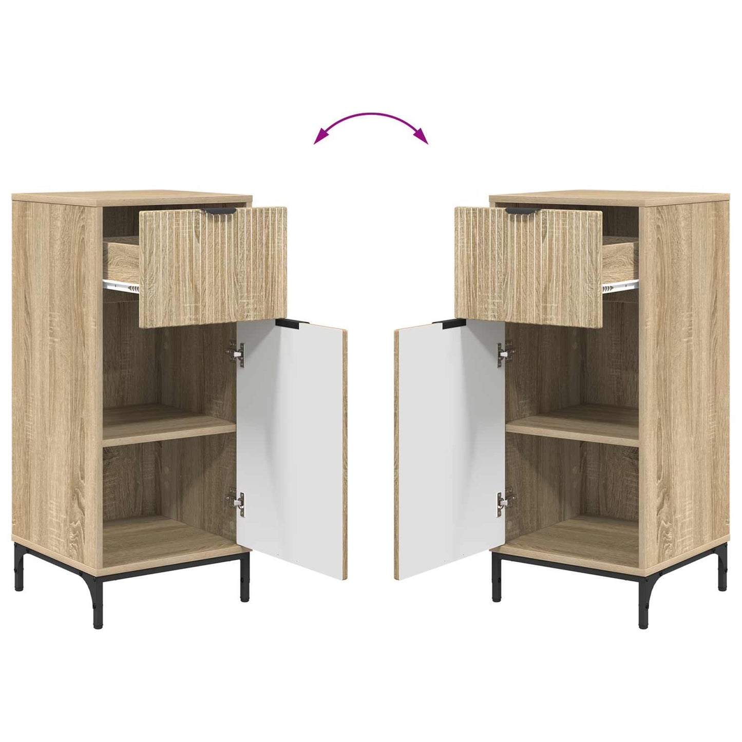 vidaXL Bathroom Cabinet with Drawer Sonoma Oak 39.5 x 36 x 88 cm