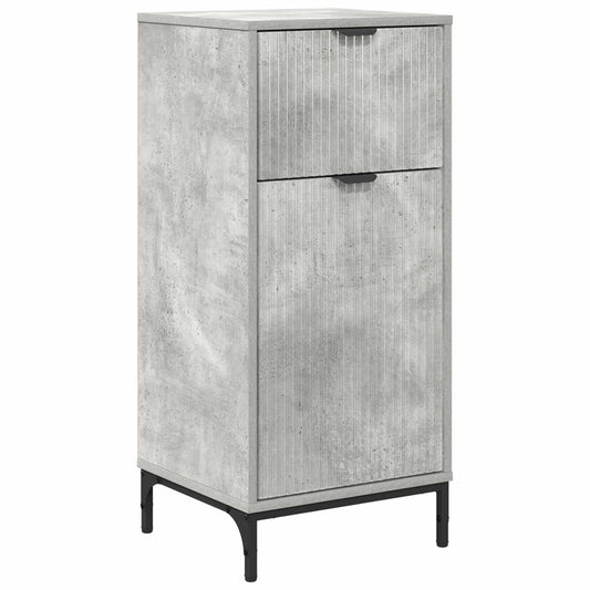 vidaXL Bathroom Cabinet with Drawer Concrete Grey 39.5 x 36 x 88 cm