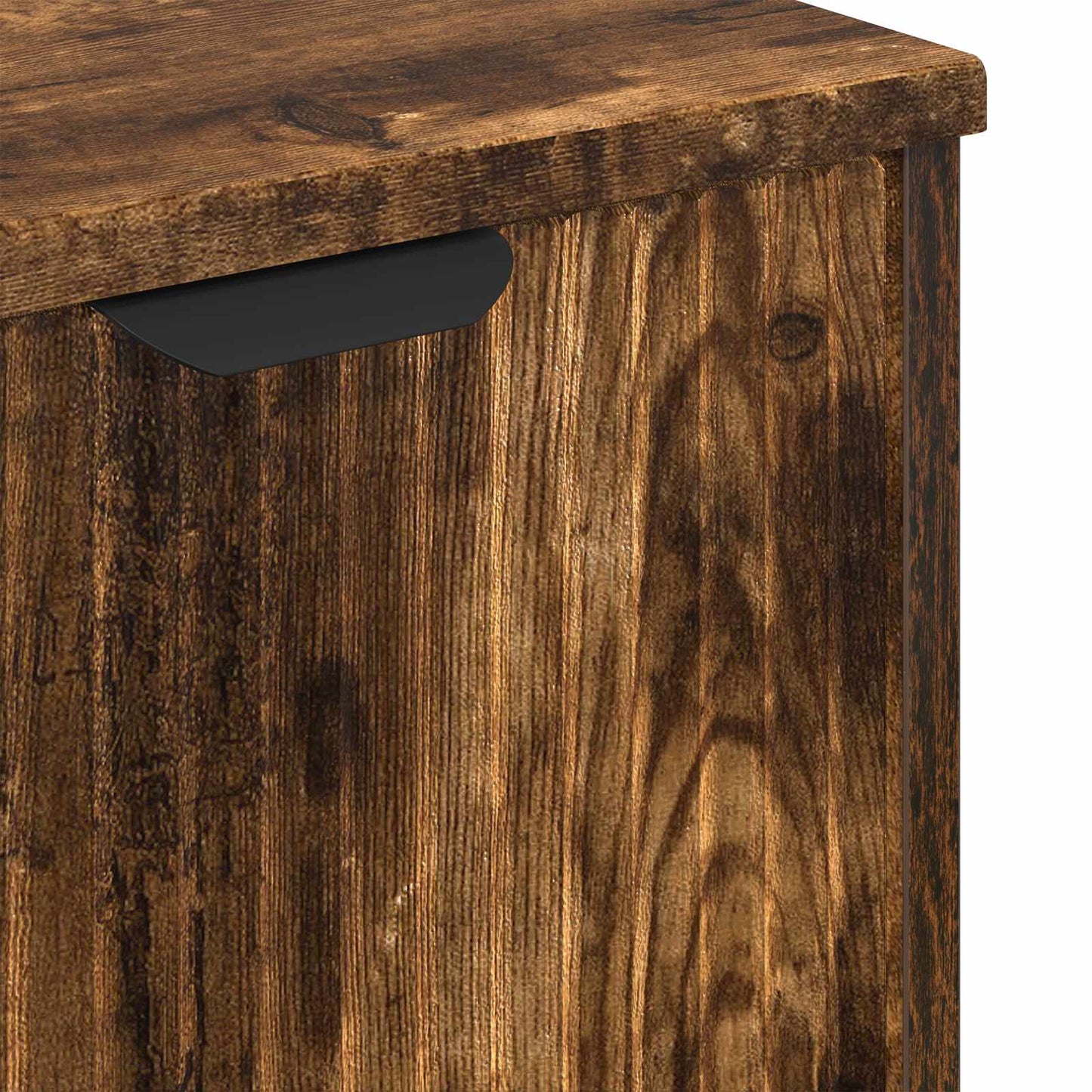 vidaXL Bathroom Sink Cabinet with Door Smoked Oak 60.5 x 33.5 x 61 cm