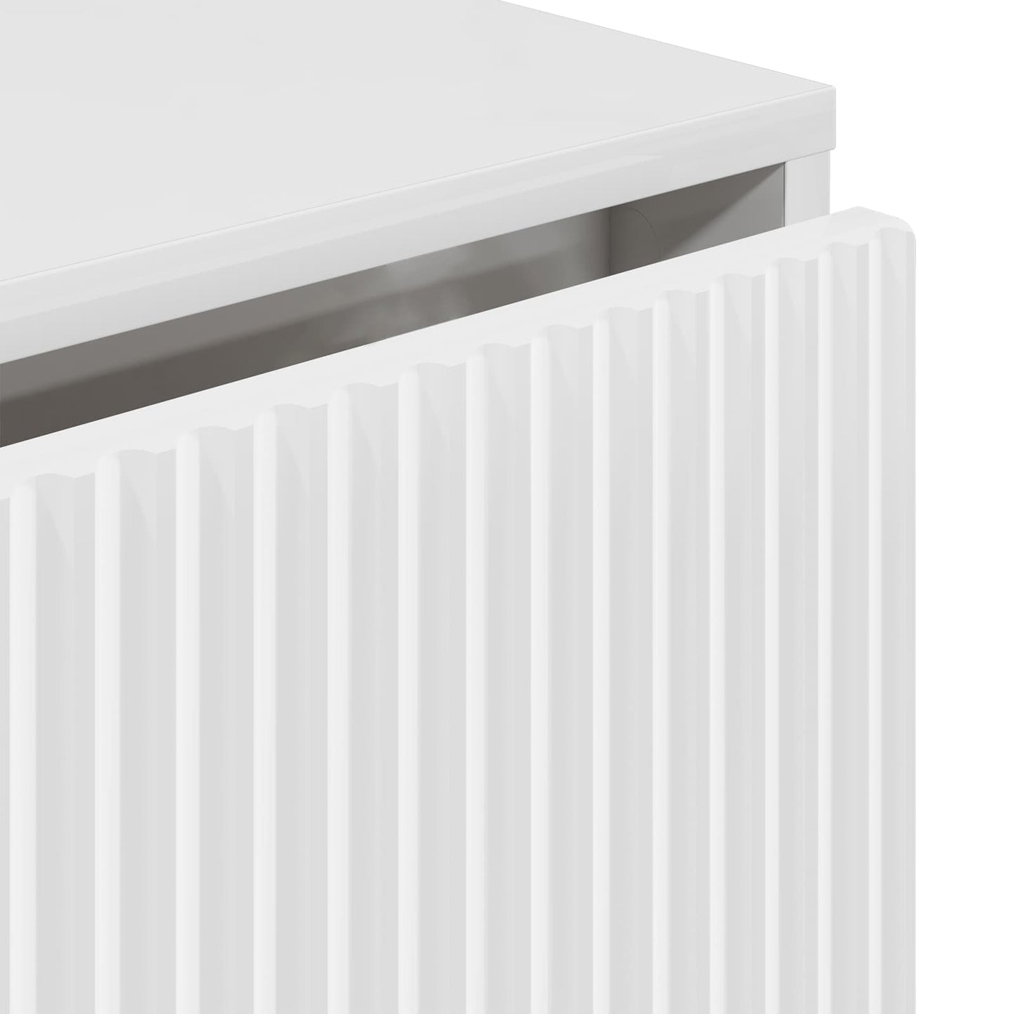 vidaXL Sideboard High Gloss White 79.5 x 33 x 82 cm Engineered Wood
