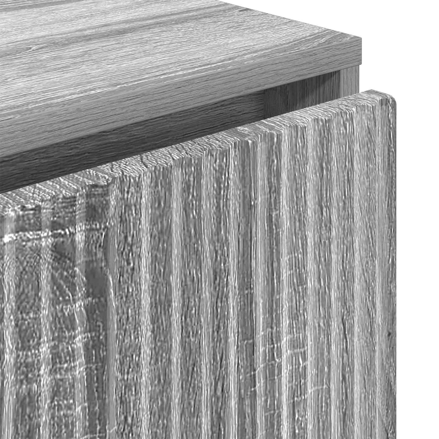 vidaXL Sideboard Grey Sonoma 79.5 x 33 x 82 cm Engineered Wood