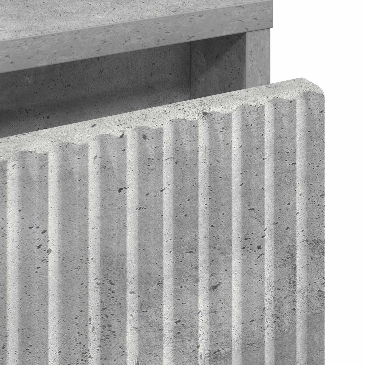 vidaXL Bedside Table Concrete grey 63.5 x 36 x 61 cm Engineered wood