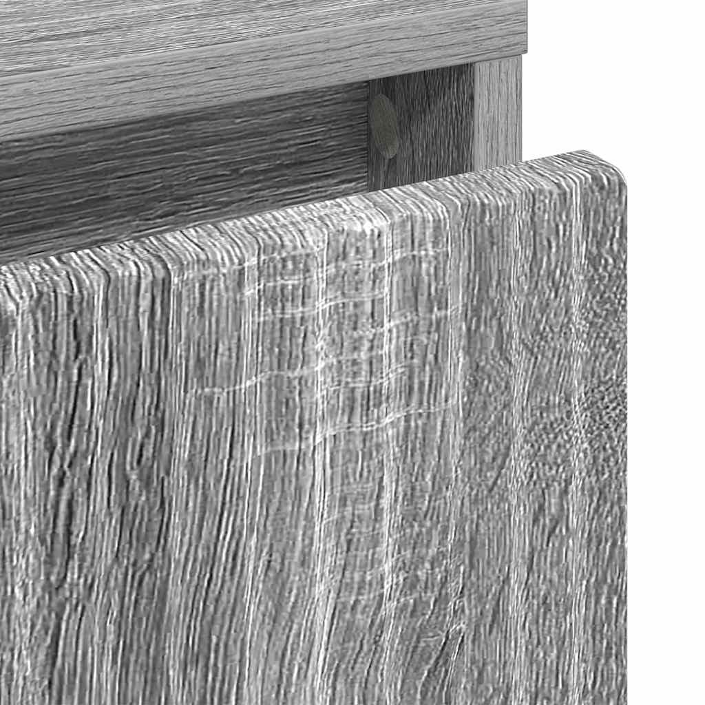 vidaXL Bedside Table Grey sonoma 63.5 x 36 x 61 cm Engineered wood