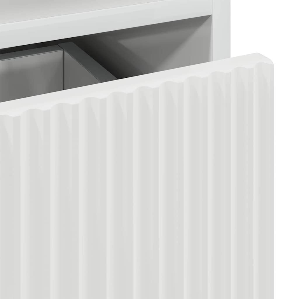 vidaXL Bedside Cabinet High gloss white 49 x 36 x 61 cm