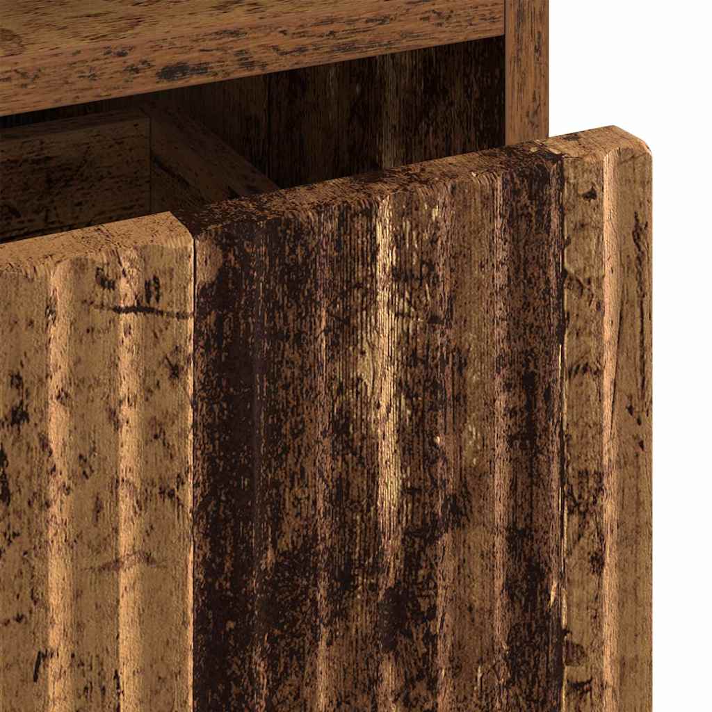 vidaXL Bedside Cabinet 2 pcs Old wood 49 x 36 x 61 cm Engineered wood