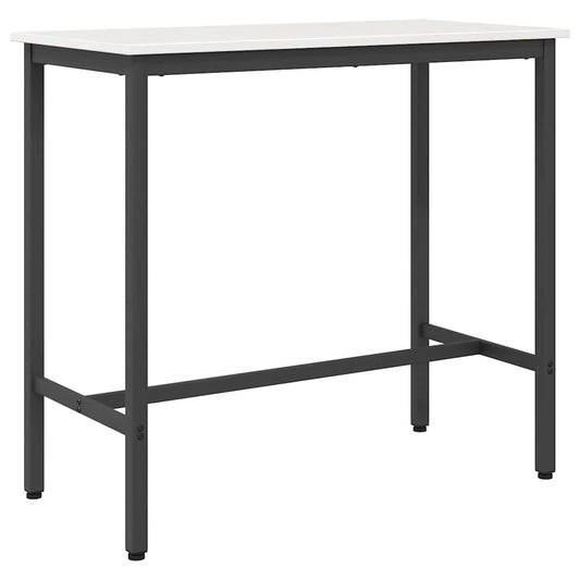 vidaXL Table White 100 x 50 x 91 cm Engineered Wood and Steel