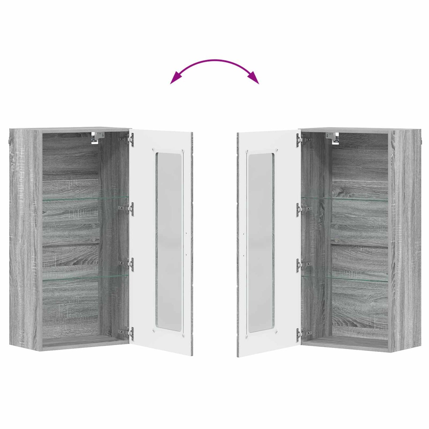 vidaXL Wooden Cabinet Grey Sonoma Engineered Wood