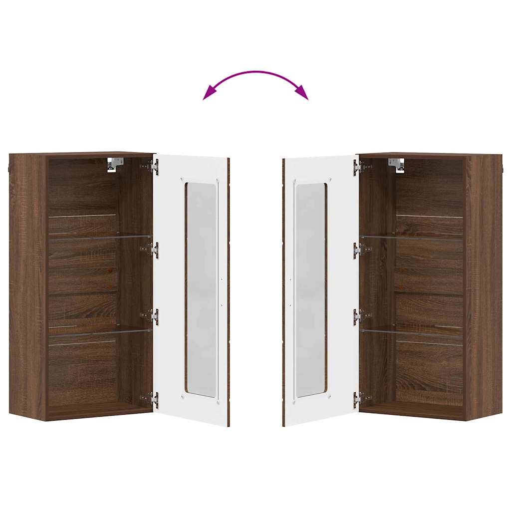 vidaXL Wooden Cabinet Brown Oak Engineered Wood
