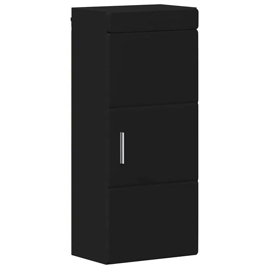 vidaXL Bathroom Wall Cabinet with Shelf TULUM Black 37 x 24.5 x 86 cm