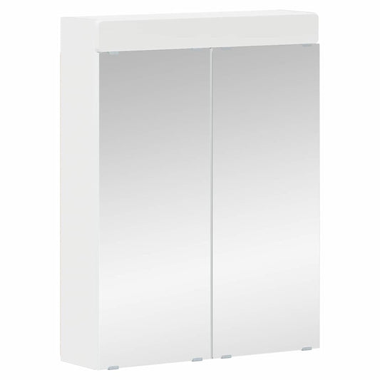 vidaXL Bathroom Mirror Cabinet with Door TULUM White 60 x 16.5 x 78 cm