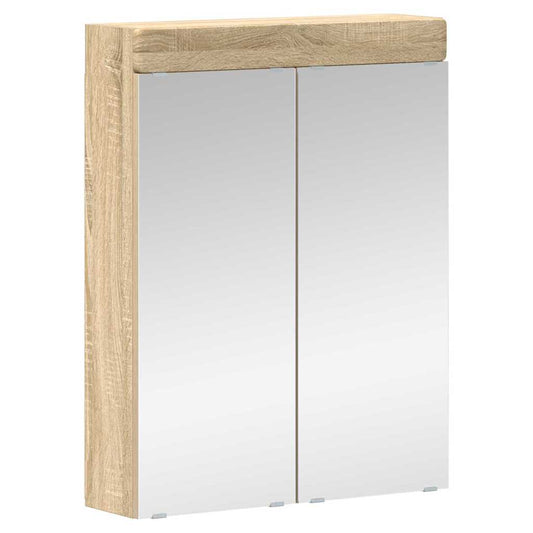 vidaXL Bathroom Mirror Cabinet TULUM Sonoma Oak 60 x 16.5 x 78 cm