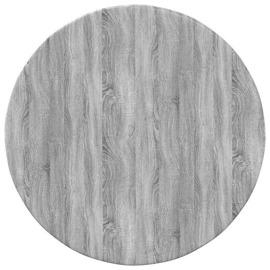 vidaXL Table Top Ø 50 x 1.5 cm Round Engineered Wood Grey Sonoma