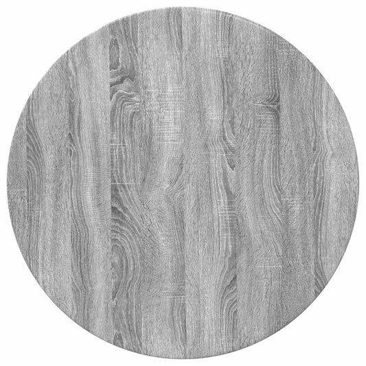 vidaXL Table Top Ø 70 x 1.5 cm Round Engineered Wood Grey Sonoma