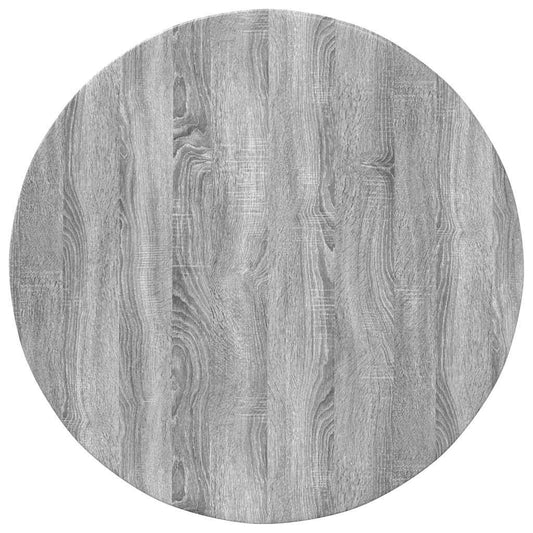 vidaXL Table Top Ø 80 x 1.5 cm Round Engineered Wood Grey Sonoma