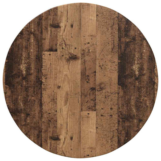 vidaXL Table Top Ø 80 x 1.5 cm Round Engineered Wood Old Wood