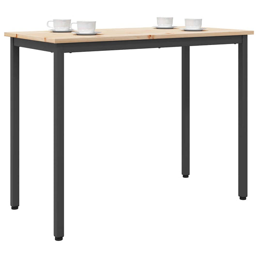 vidaXL Table Natural 100 x 50 x 77 cm Engineered Wood and Steel