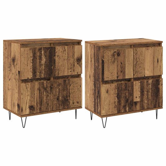 vidaXL Sideboards 2 pcs Old wood