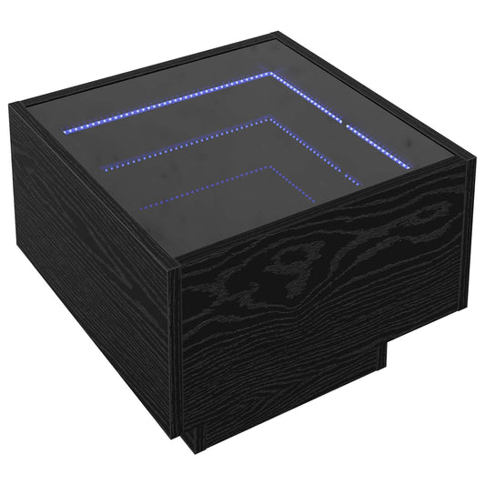 vidaXL Coffee Table Black Oak 40 x 40 x 30 cm Engineered wood