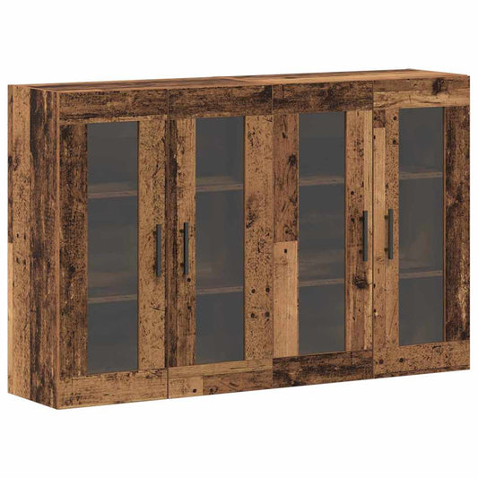 vidaXL Wall Mounted Cabinets 2 pcs Old wood 69.5 x 34 x 90 cm