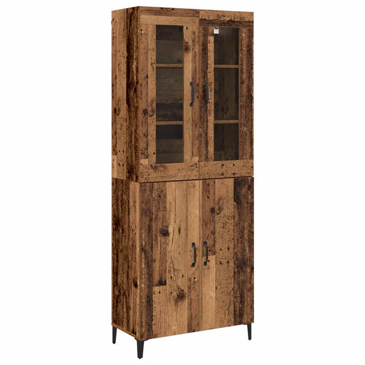 vidaXL Highboard 2 pcs Old wood 69.5 x 34 x 180 cm Engineered Wood