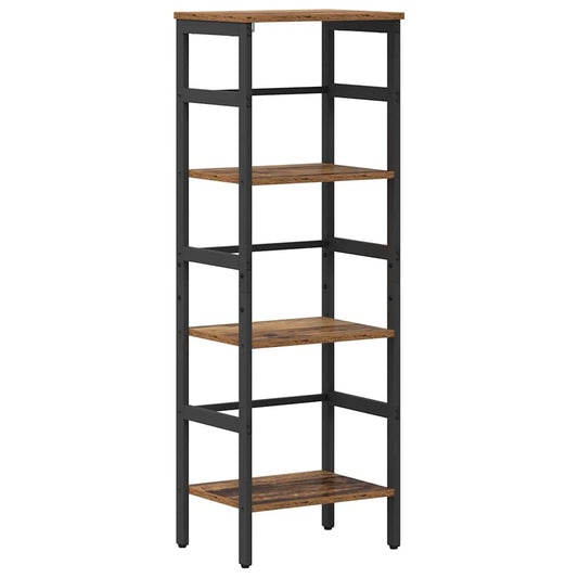 vidaXL Bookshelf 3-Tier 40 x 29.5 x 115 cm Engineered Wood Old Wood