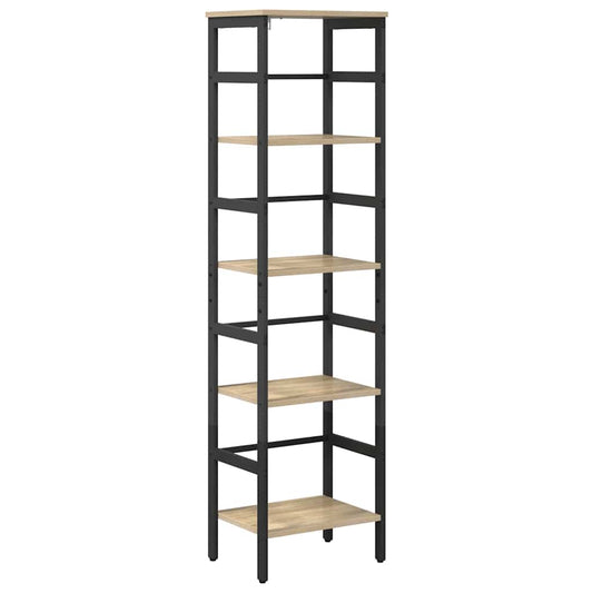 vidaXL Bookshelf 4-Tier 40 x 29.5 x 149 cm Engineered Wood Sonoma Oak