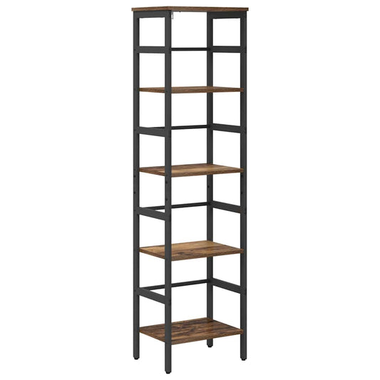 vidaXL Bookshelf 4-Tier 40 x 29.5 x 149 cm Engineered Wood Old Wood