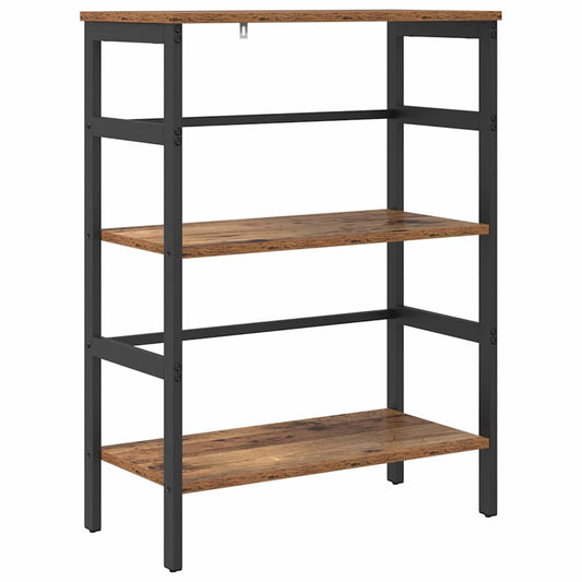 vidaXL Bookshelf 2-Tier 60 x 29.5 x 81 cm Engineered Wood Old Wood